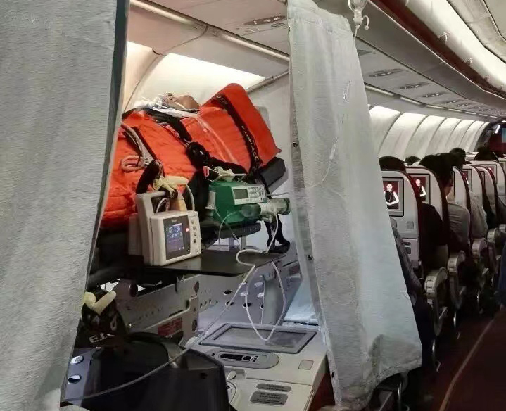 泸州跨国医疗包机、航空担架